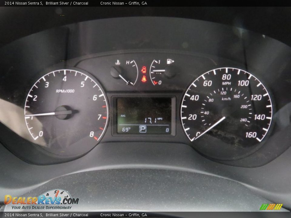 2014 Nissan Sentra S Brilliant Silver / Charcoal Photo #14