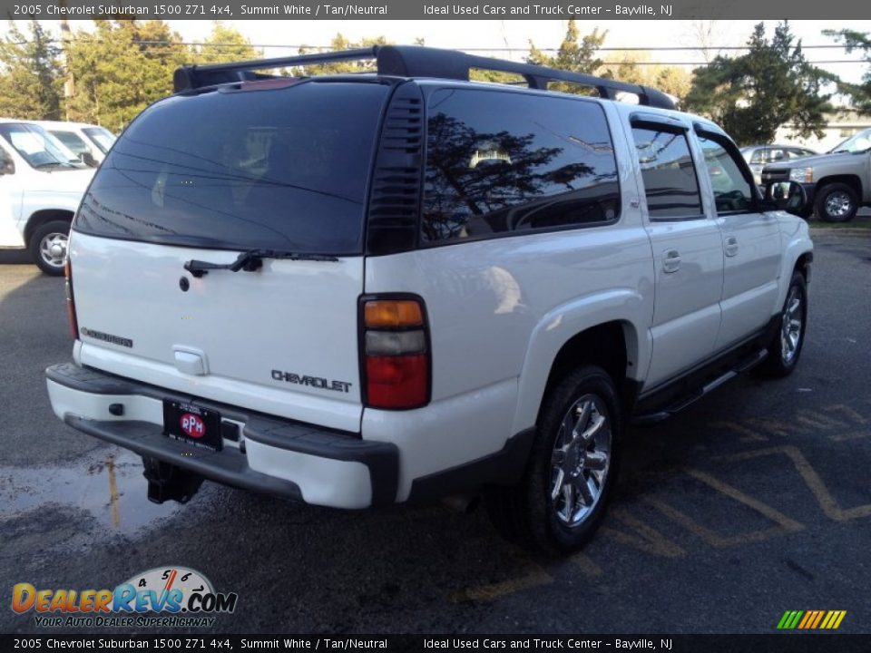 2005 Chevrolet Suburban 1500 Z71 4x4 Summit White / Tan/Neutral Photo #13