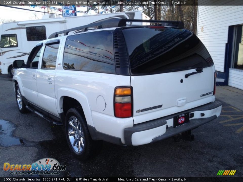 2005 Chevrolet Suburban 1500 Z71 4x4 Summit White / Tan/Neutral Photo #16
