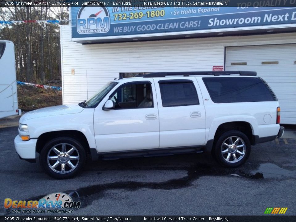 2005 Chevrolet Suburban 1500 Z71 4x4 Summit White / Tan/Neutral Photo #19