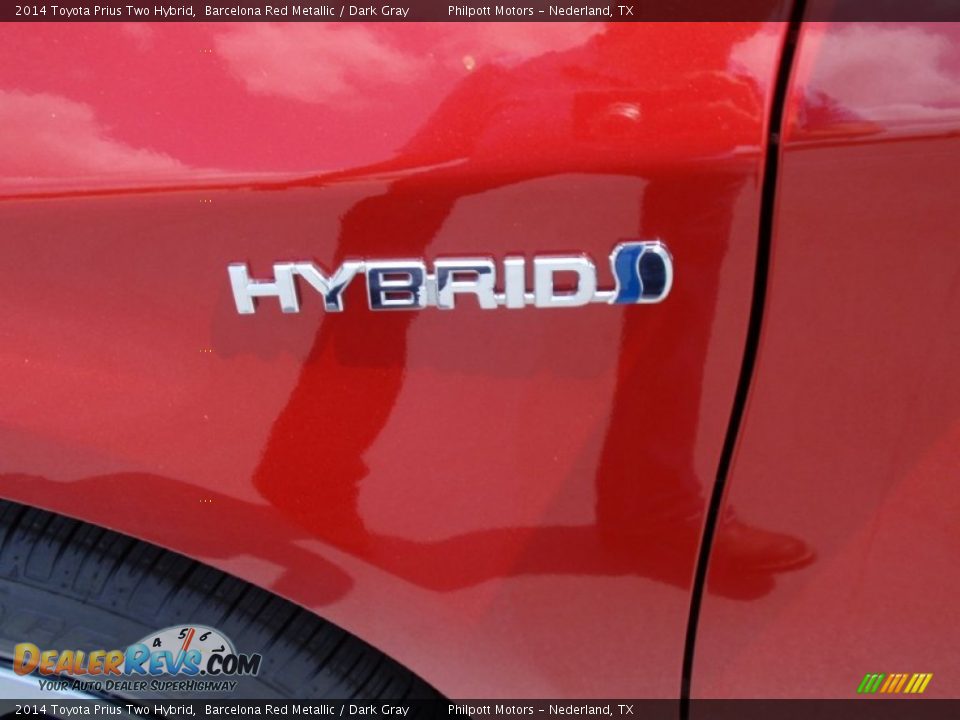 2014 Toyota Prius Two Hybrid Barcelona Red Metallic / Dark Gray Photo #13