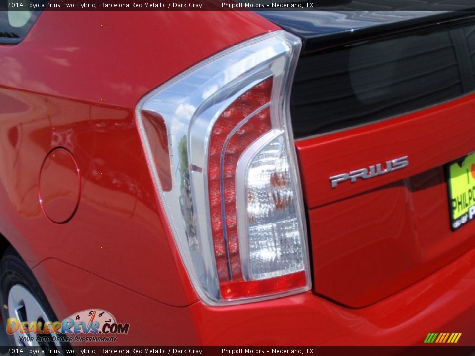2014 Toyota Prius Two Hybrid Barcelona Red Metallic / Dark Gray Photo #14