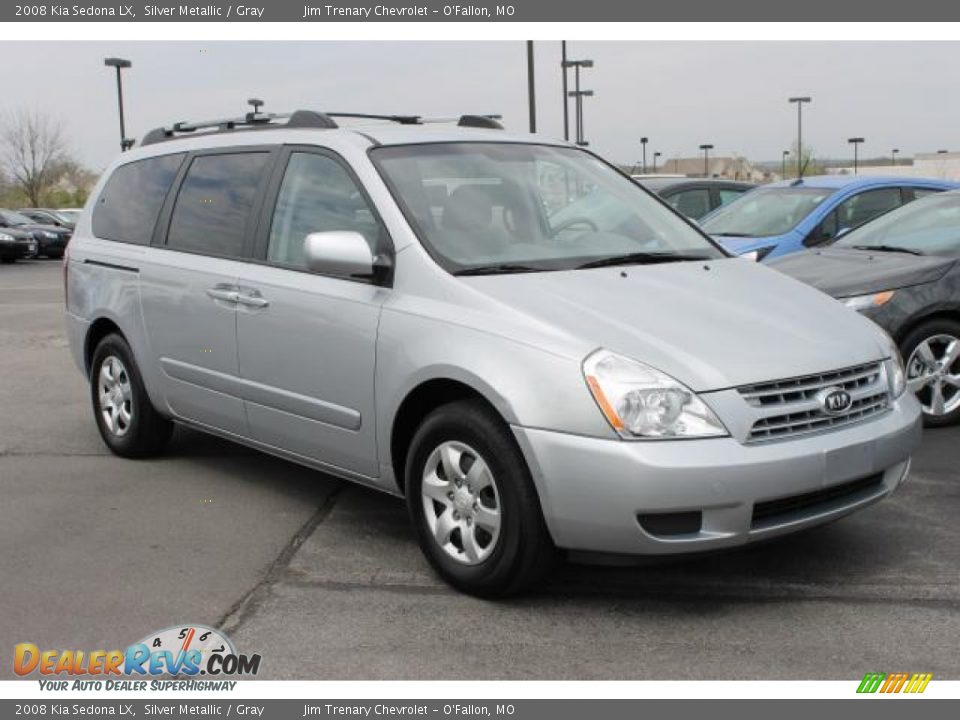 2008 Kia Sedona LX Silver Metallic / Gray Photo #2