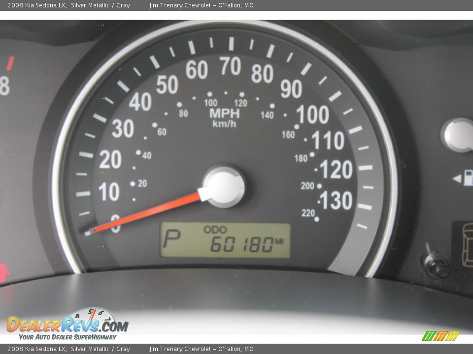 2008 Kia Sedona LX Silver Metallic / Gray Photo #14