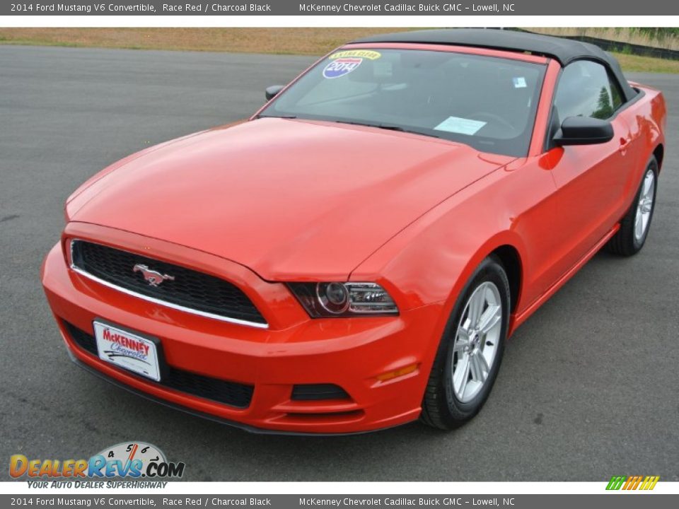 2014 Ford Mustang V6 Convertible Race Red / Charcoal Black Photo #2