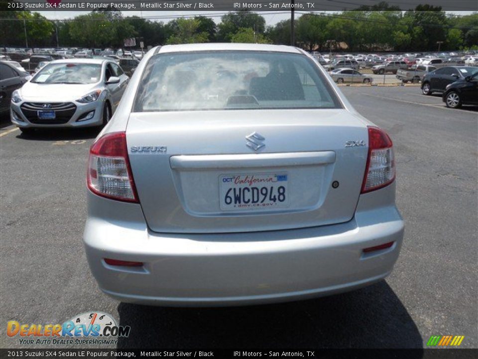 2013 Suzuki SX4 Sedan LE Popular Package Metallic Star Silver / Black Photo #8