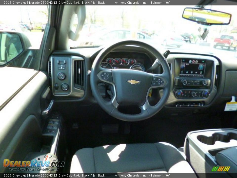 2015 Chevrolet Silverado 2500HD LT Crew Cab 4x4 Black / Jet Black Photo #14