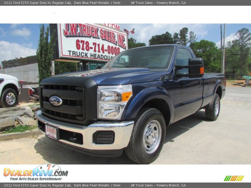 2012 Ford F250 Super Duty XL Regular Cab Dark Blue Pearl Metallic / Steel Photo #1