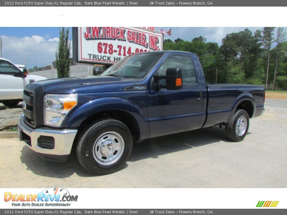 2012 Ford F250 Super Duty XL Regular Cab Dark Blue Pearl Metallic / Steel Photo #2