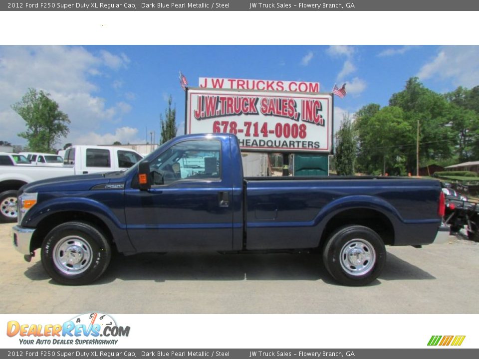 2012 Ford F250 Super Duty XL Regular Cab Dark Blue Pearl Metallic / Steel Photo #3