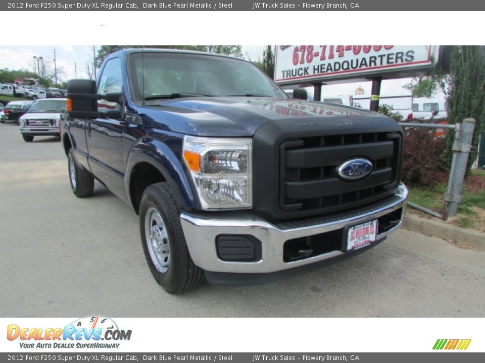 2012 Ford F250 Super Duty XL Regular Cab Dark Blue Pearl Metallic / Steel Photo #11