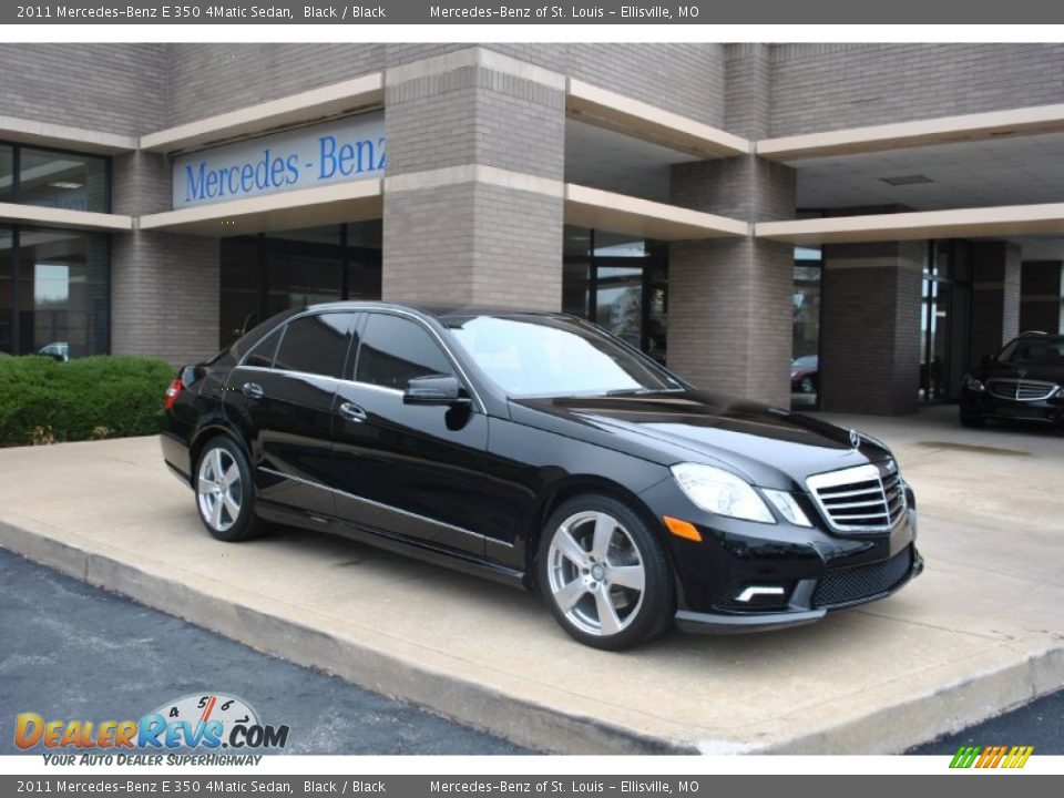 2011 Mercedes-Benz E 350 4Matic Sedan Black / Black Photo #1