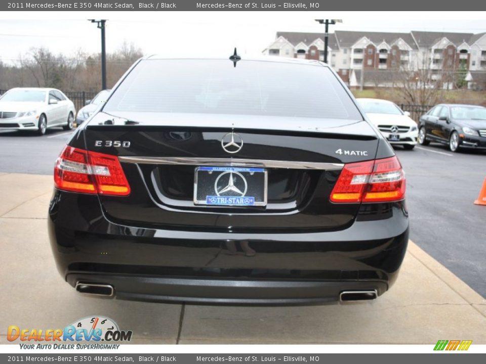 2011 Mercedes-Benz E 350 4Matic Sedan Black / Black Photo #8