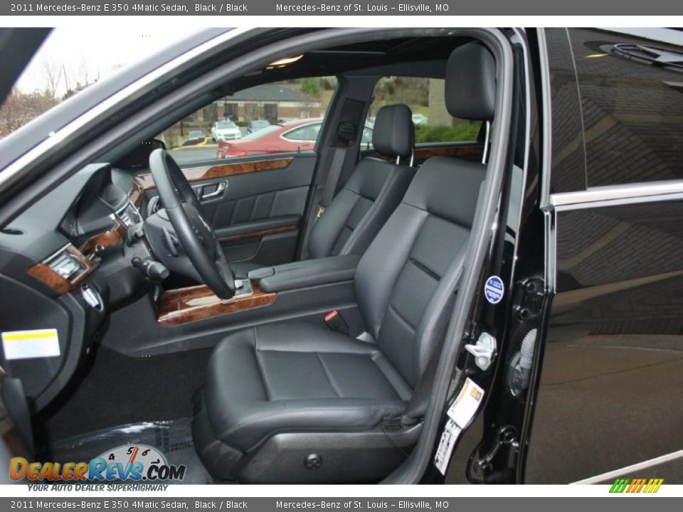 2011 Mercedes-Benz E 350 4Matic Sedan Black / Black Photo #14