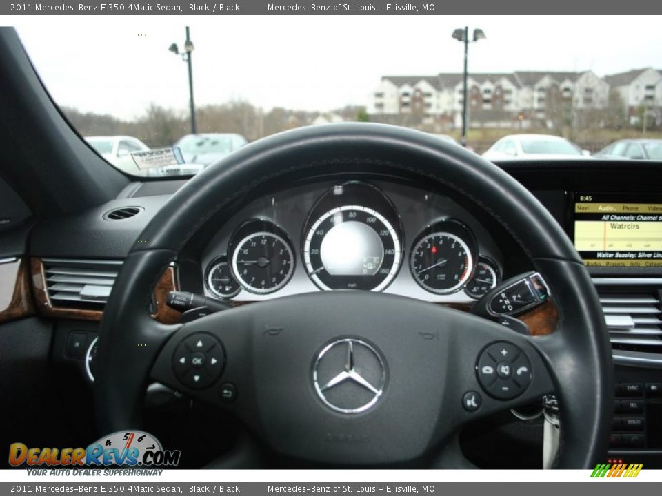 2011 Mercedes-Benz E 350 4Matic Sedan Black / Black Photo #19