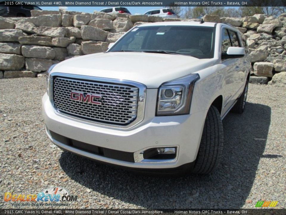2015 GMC Yukon XL Denali 4WD White Diamond Tricoat / Denali Cocoa/Dark Atmosphere Photo #2