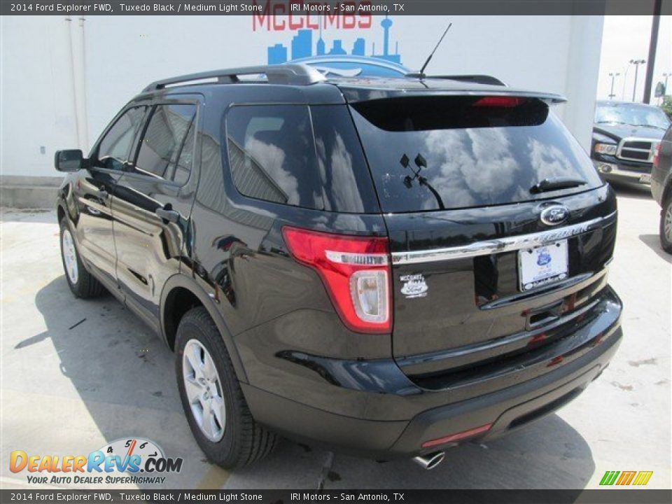 2014 Ford Explorer FWD Tuxedo Black / Medium Light Stone Photo #3