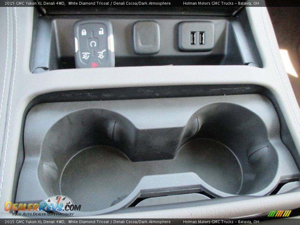 2015 GMC Yukon XL Denali 4WD White Diamond Tricoat / Denali Cocoa/Dark Atmosphere Photo #22