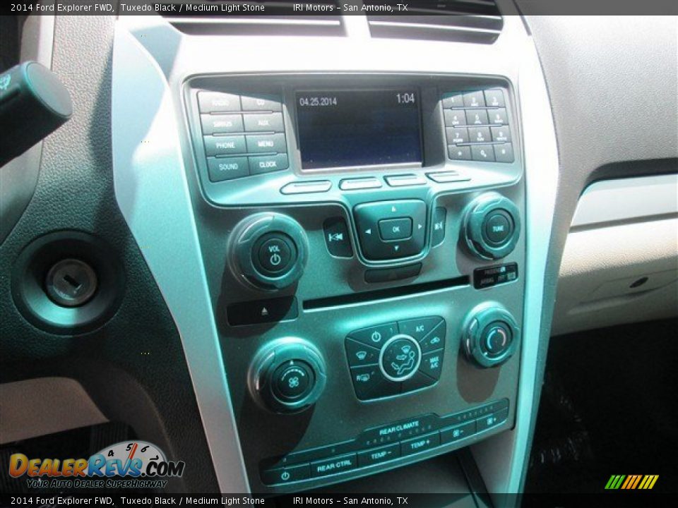 2014 Ford Explorer FWD Tuxedo Black / Medium Light Stone Photo #10