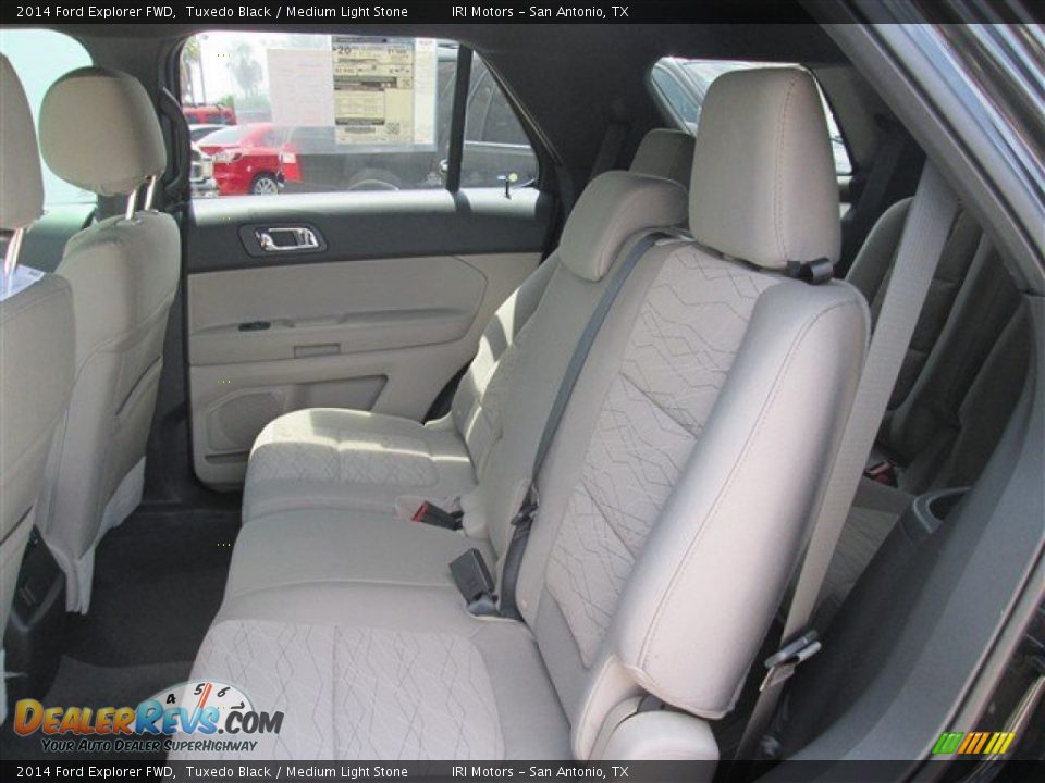 2014 Ford Explorer FWD Tuxedo Black / Medium Light Stone Photo #11