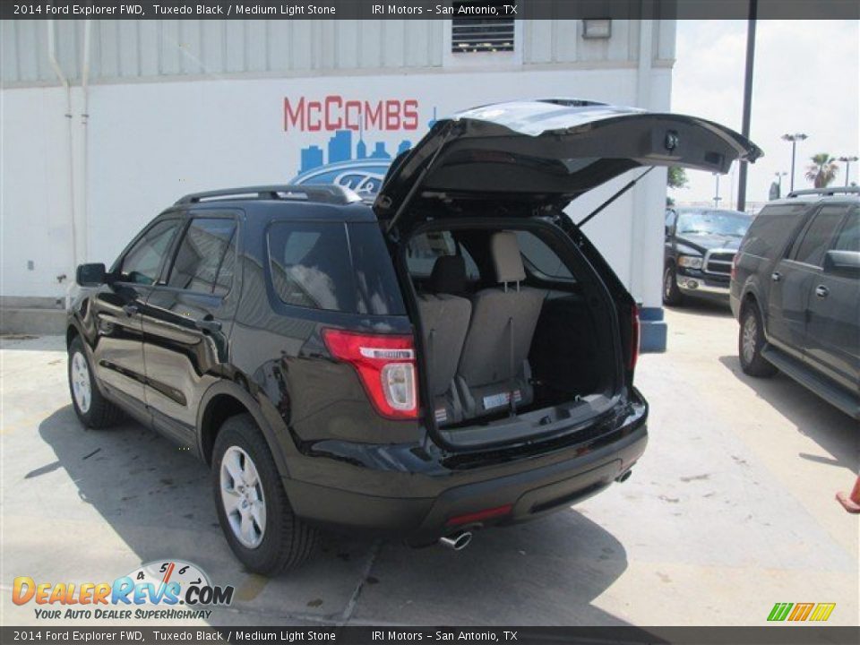 2014 Ford Explorer FWD Tuxedo Black / Medium Light Stone Photo #13