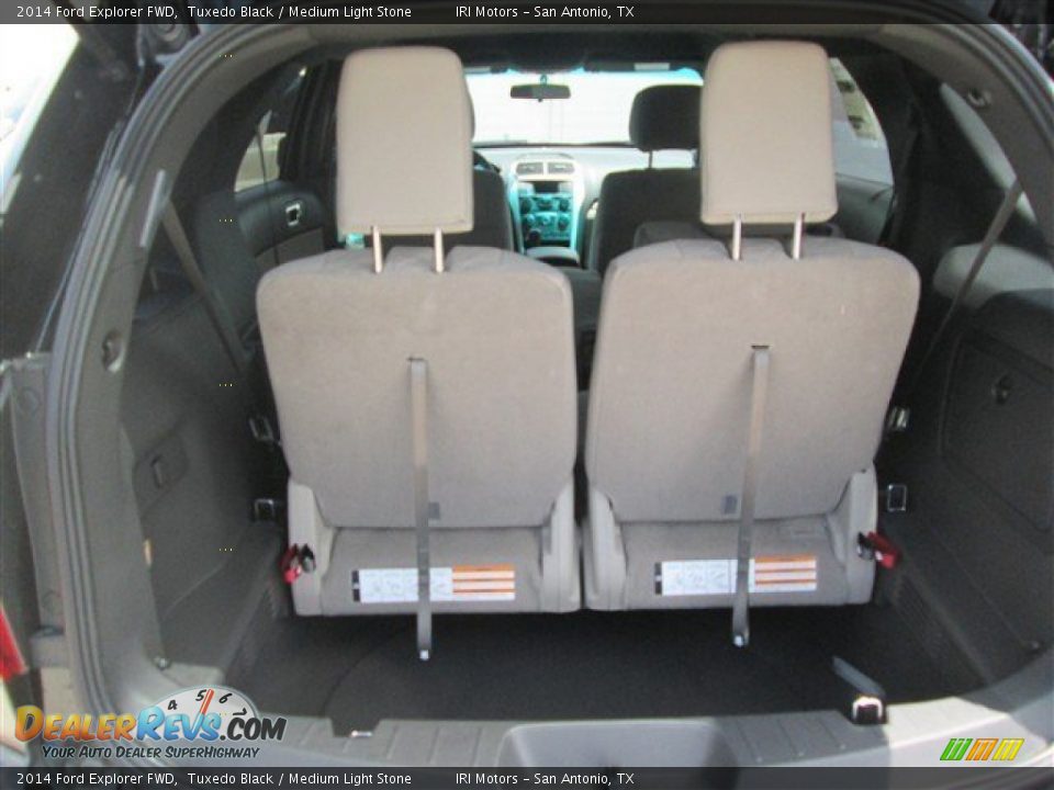 2014 Ford Explorer FWD Tuxedo Black / Medium Light Stone Photo #14