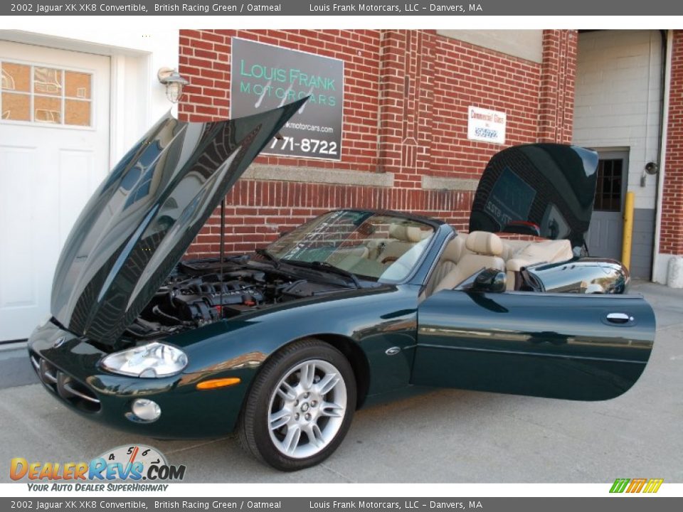 2002 Jaguar XK XK8 Convertible British Racing Green / Oatmeal Photo #33