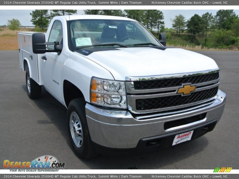 2014 Chevrolet Silverado 2500HD WT Regular Cab Utility Truck Summit White / Dark Titanium Photo #1