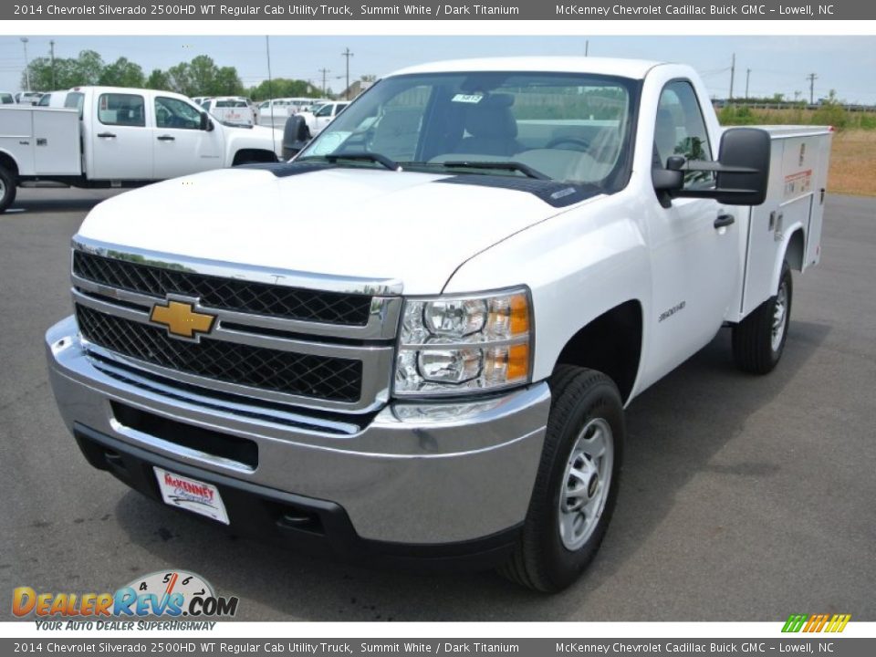 2014 Chevrolet Silverado 2500HD WT Regular Cab Utility Truck Summit White / Dark Titanium Photo #2
