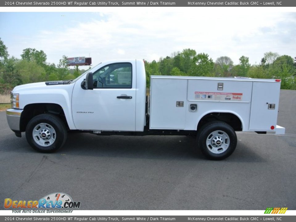 2014 Chevrolet Silverado 2500HD WT Regular Cab Utility Truck Summit White / Dark Titanium Photo #3
