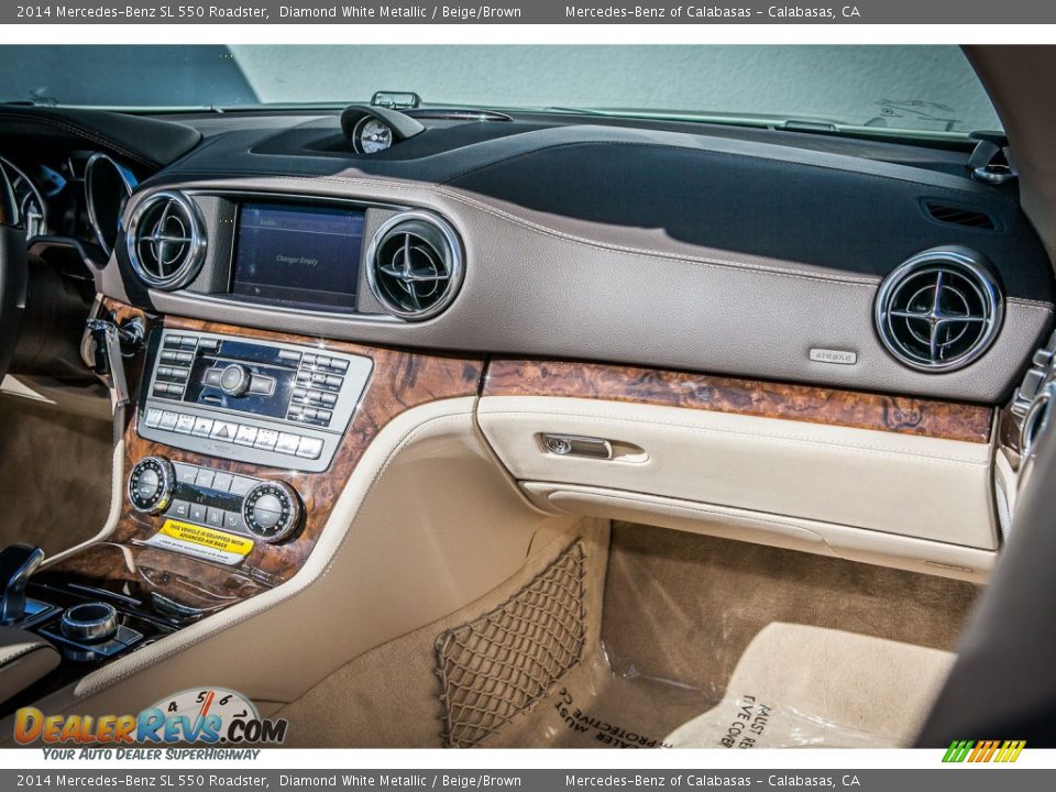 2014 Mercedes-Benz SL 550 Roadster Diamond White Metallic / Beige/Brown Photo #8