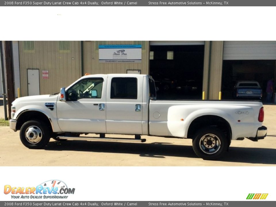 2008 Ford F350 Super Duty Lariat Crew Cab 4x4 Dually Oxford White / Camel Photo #2