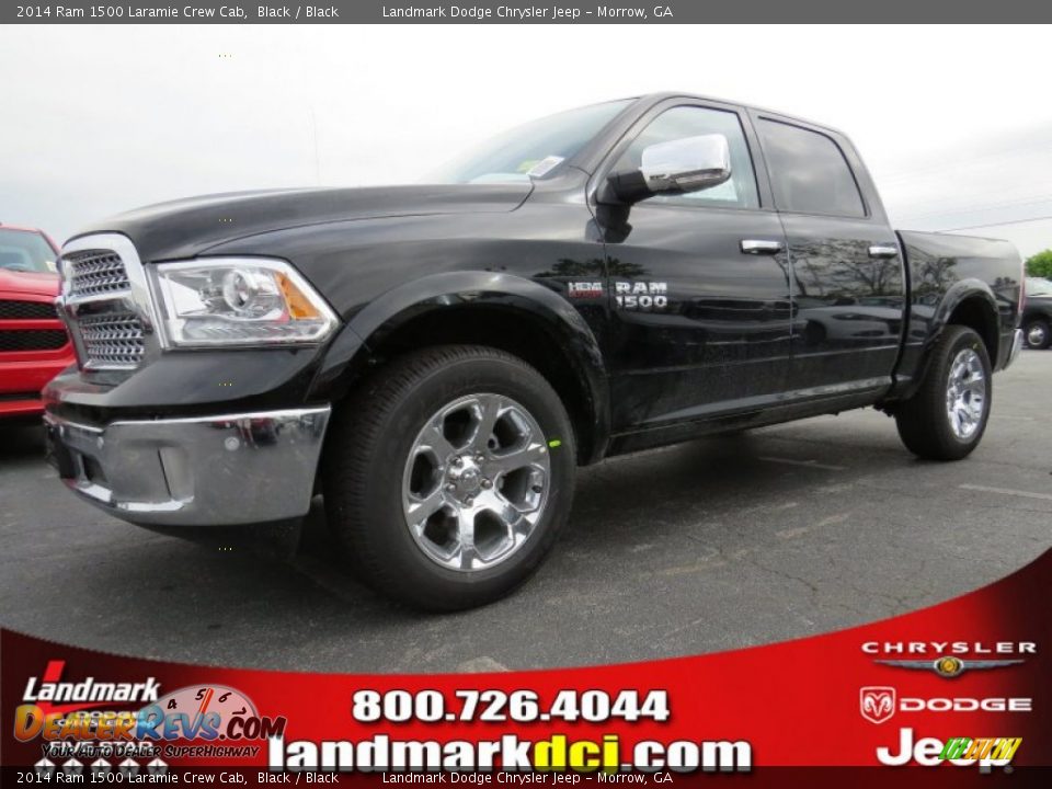 2014 Ram 1500 Laramie Crew Cab Black / Black Photo #1