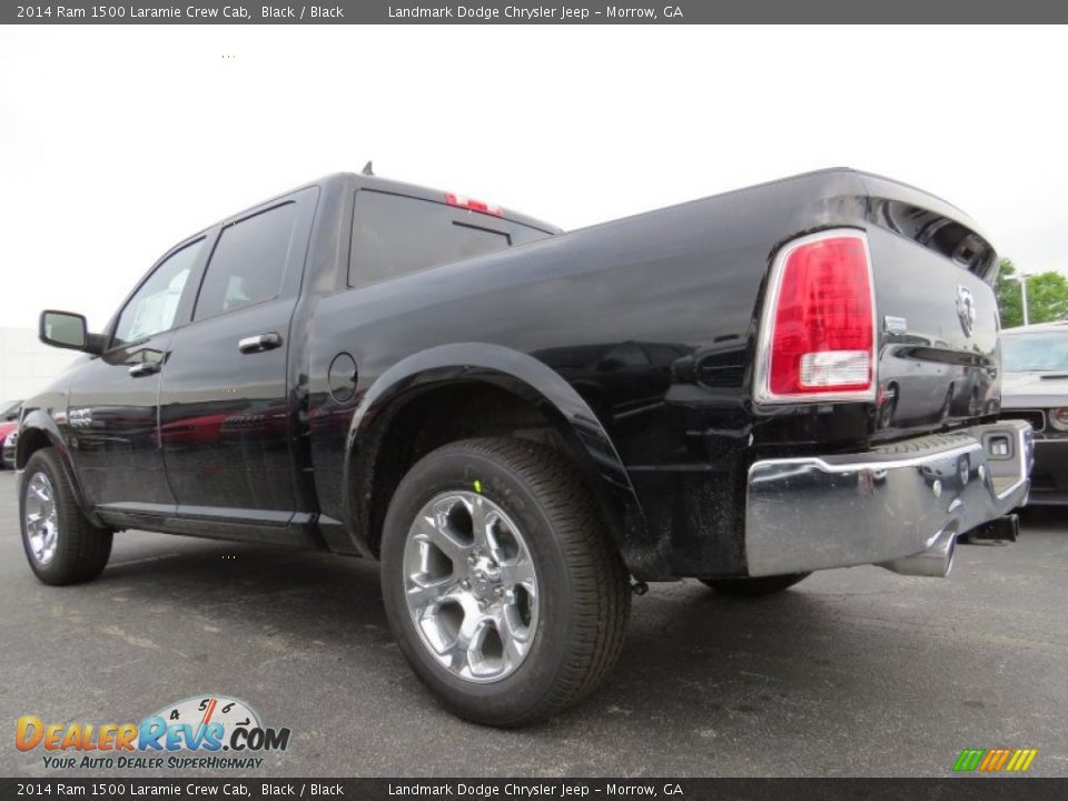 2014 Ram 1500 Laramie Crew Cab Black / Black Photo #2