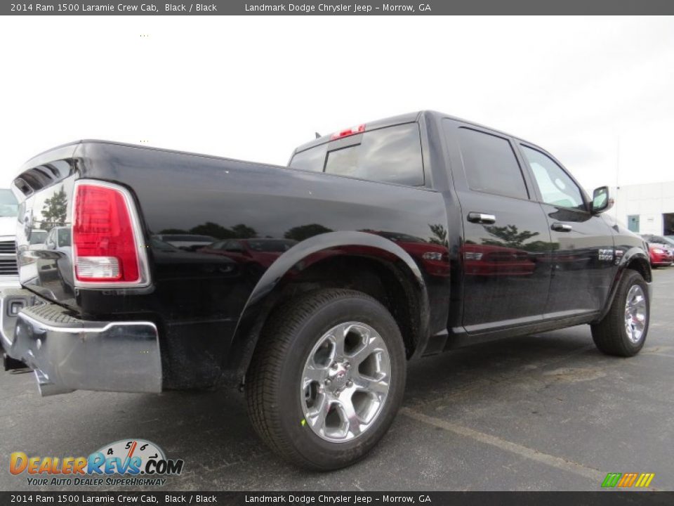 2014 Ram 1500 Laramie Crew Cab Black / Black Photo #3