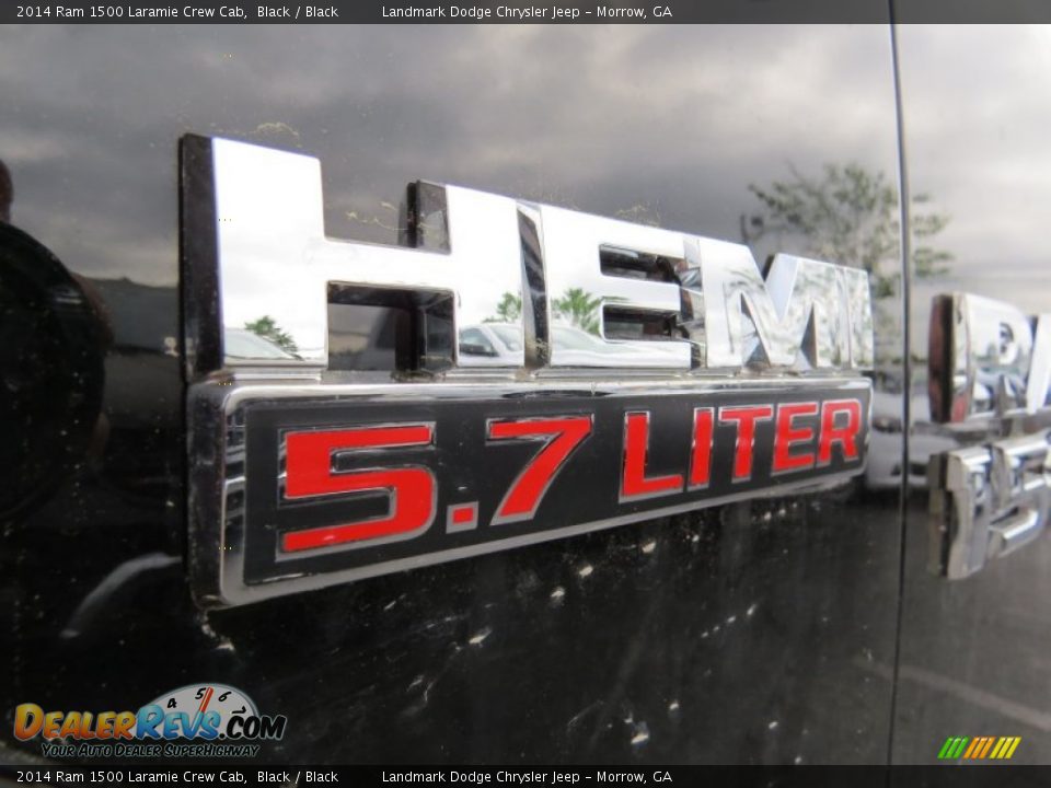 2014 Ram 1500 Laramie Crew Cab Black / Black Photo #6