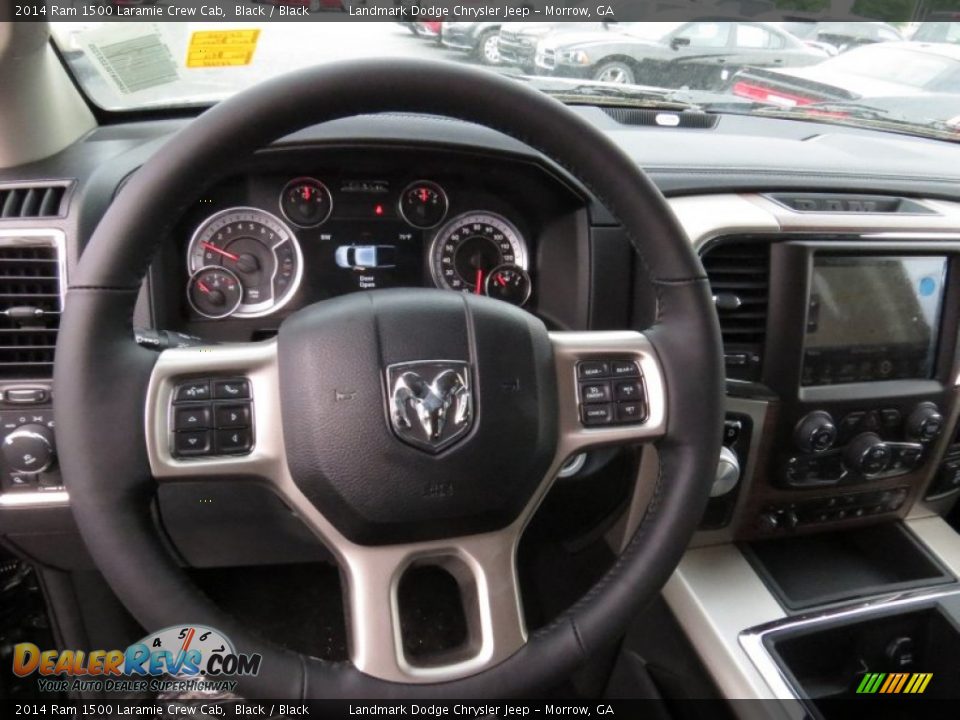 2014 Ram 1500 Laramie Crew Cab Black / Black Photo #7