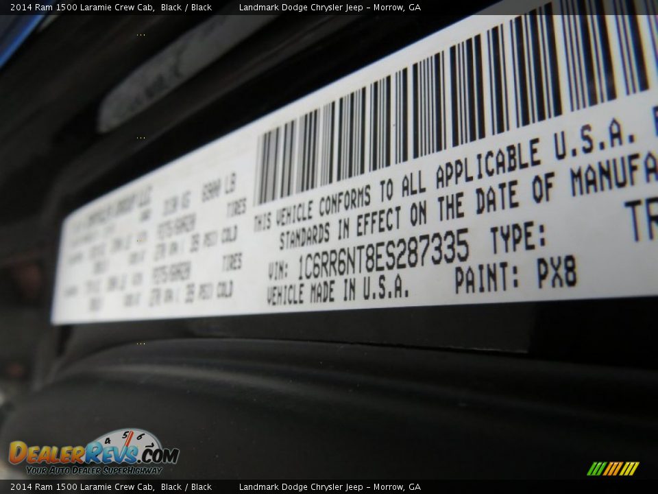 2014 Ram 1500 Laramie Crew Cab Black / Black Photo #9