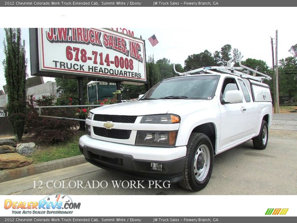 2012 Chevrolet Colorado Work Truck Extended Cab Summit White / Ebony Photo #1