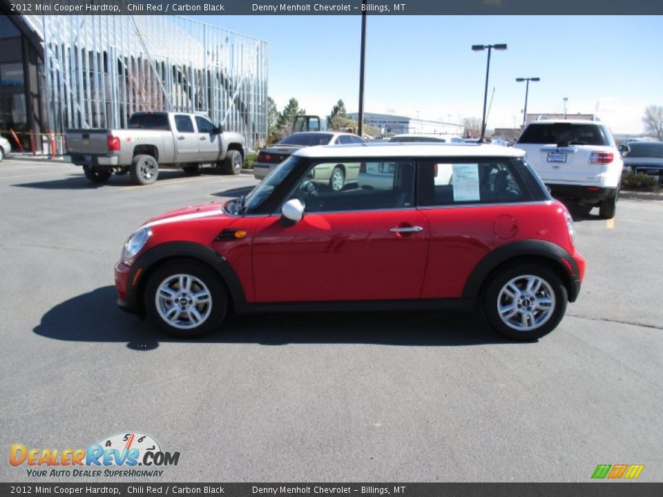 2012 Mini Cooper Hardtop Chili Red / Carbon Black Photo #3