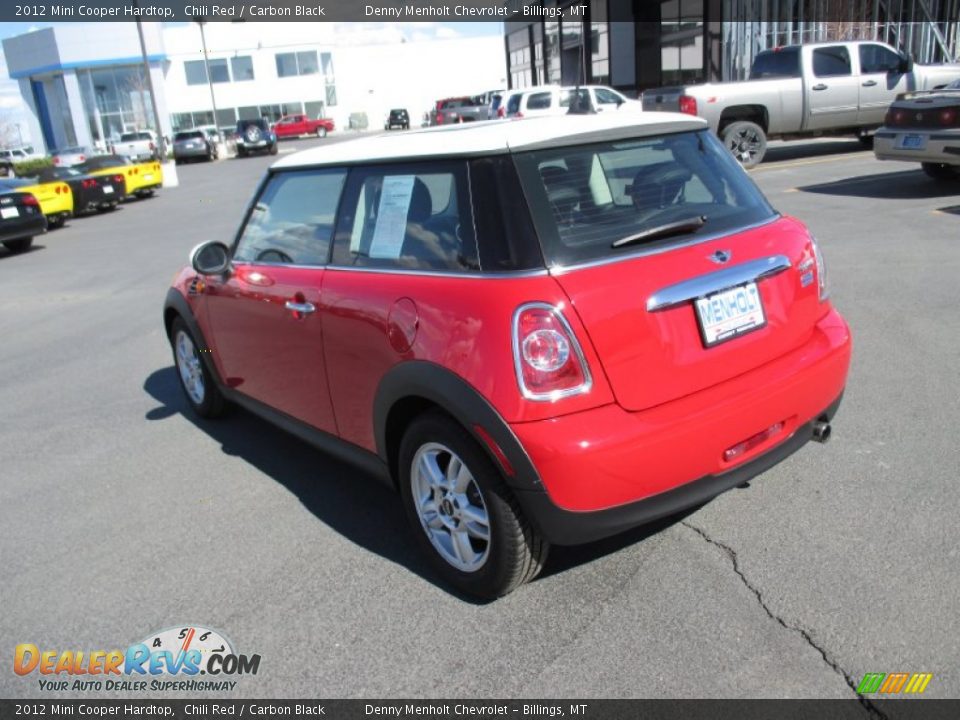 2012 Mini Cooper Hardtop Chili Red / Carbon Black Photo #4