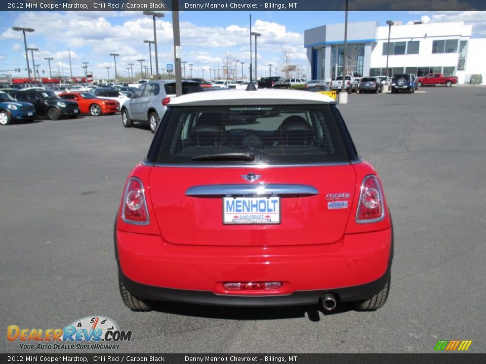 2012 Mini Cooper Hardtop Chili Red / Carbon Black Photo #5
