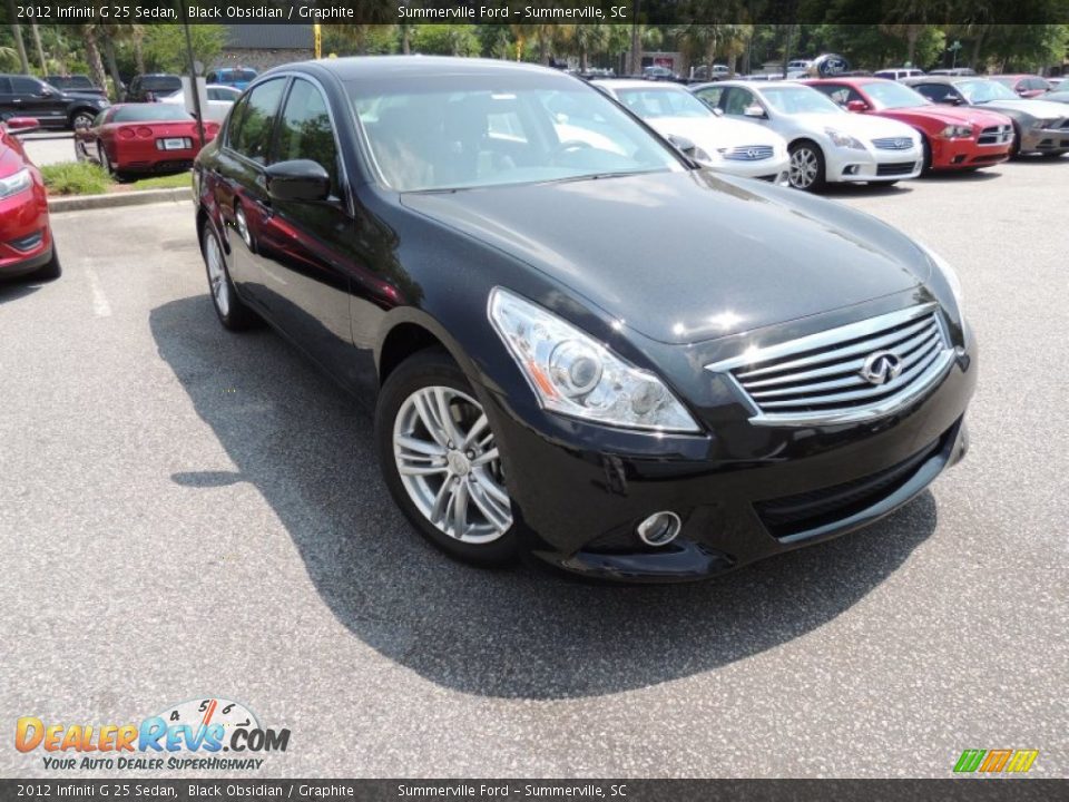 2012 Infiniti G 25 Sedan Black Obsidian / Graphite Photo #1