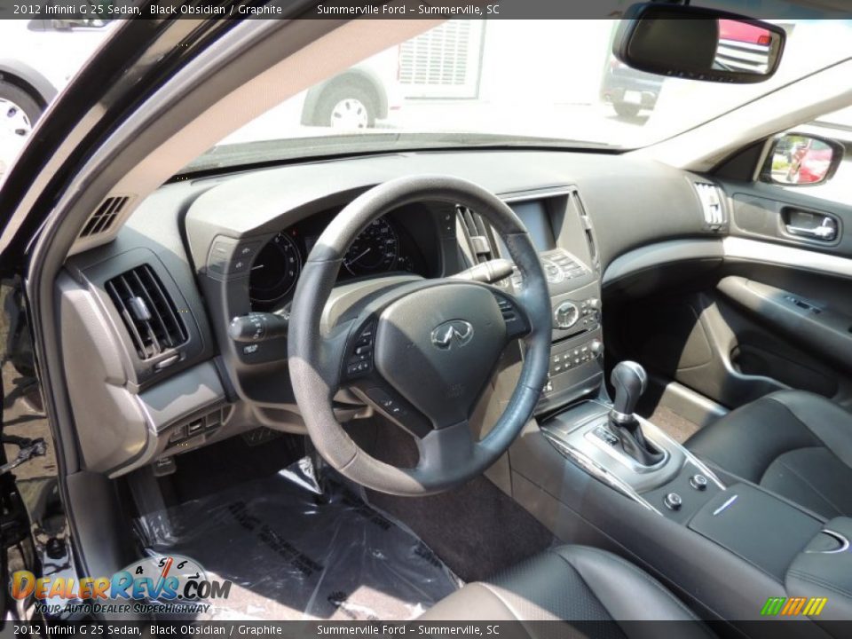 2012 Infiniti G 25 Sedan Black Obsidian / Graphite Photo #3