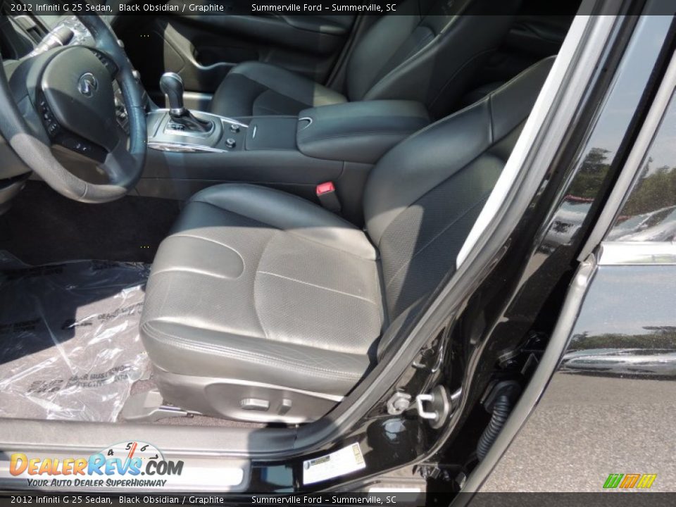 2012 Infiniti G 25 Sedan Black Obsidian / Graphite Photo #5