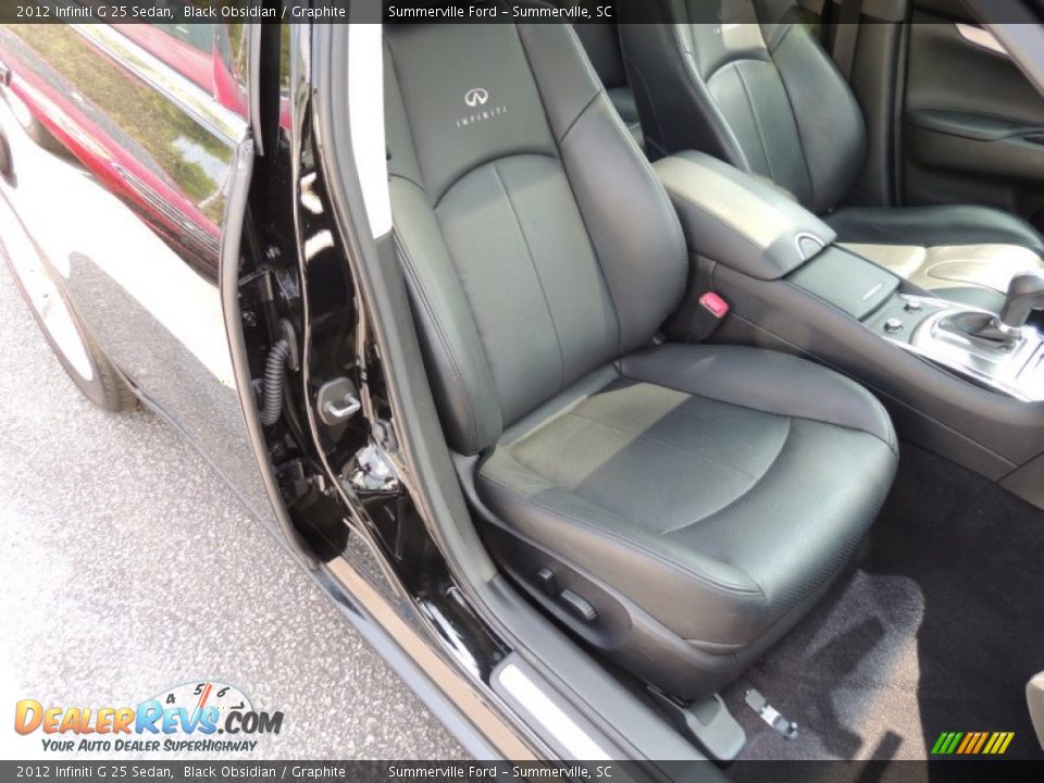 2012 Infiniti G 25 Sedan Black Obsidian / Graphite Photo #9