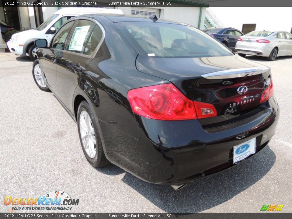 2012 Infiniti G 25 Sedan Black Obsidian / Graphite Photo #15
