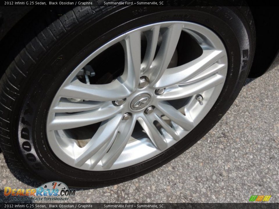2012 Infiniti G 25 Sedan Black Obsidian / Graphite Photo #16