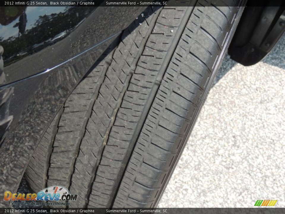 2012 Infiniti G 25 Sedan Black Obsidian / Graphite Photo #17