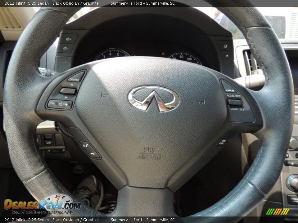 2012 Infiniti G 25 Sedan Black Obsidian / Graphite Photo #22